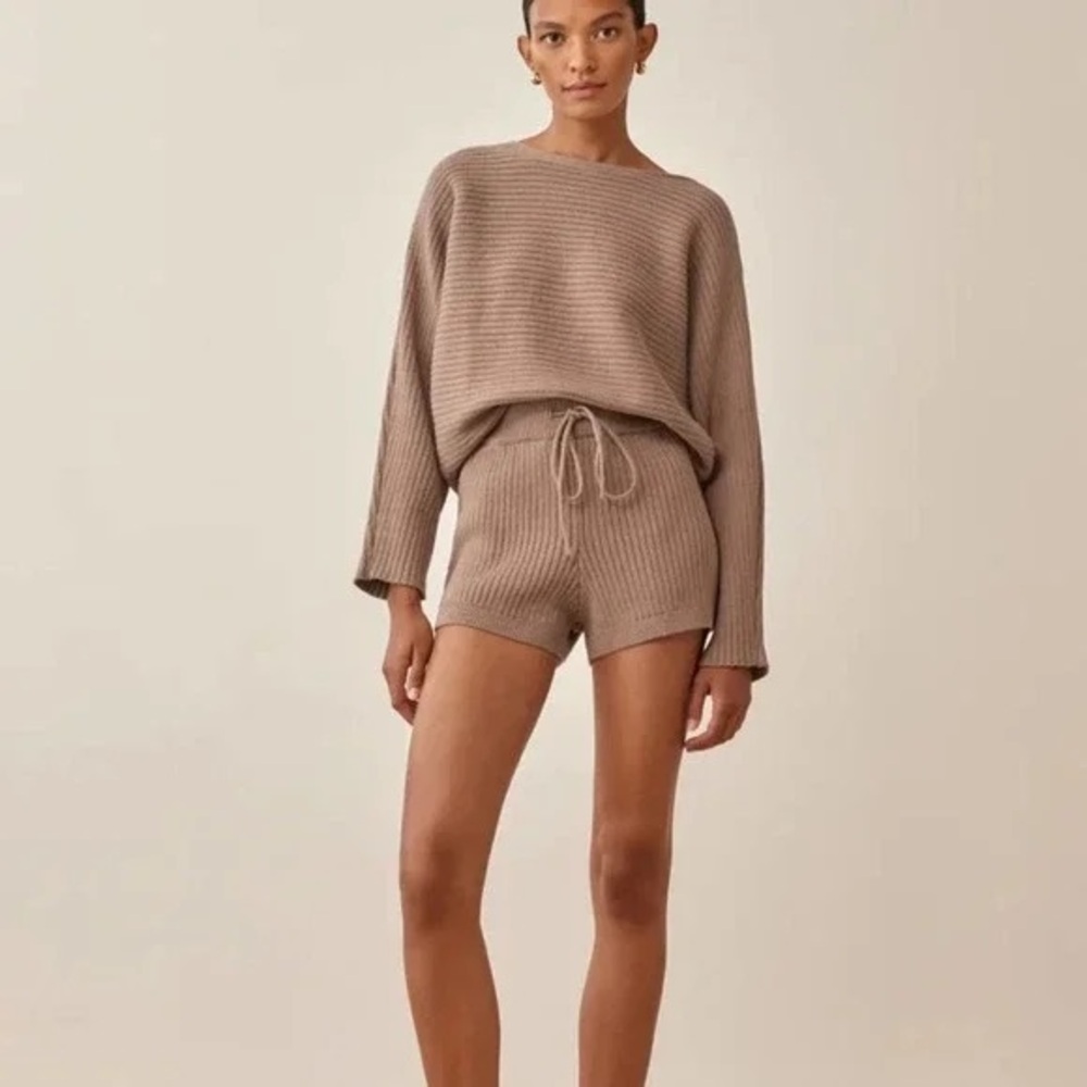 Reformation Tan Ribbed Sweater - Picture 2 of 8